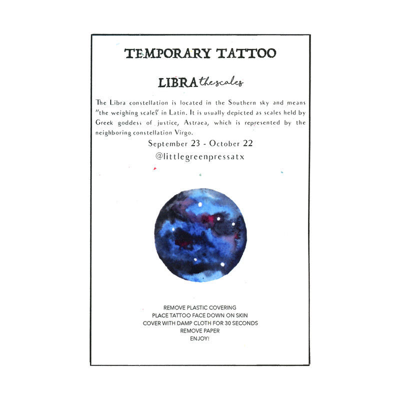 Libra Temporary Tattoo