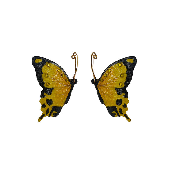 Medium Yellow Butterfly Earrings