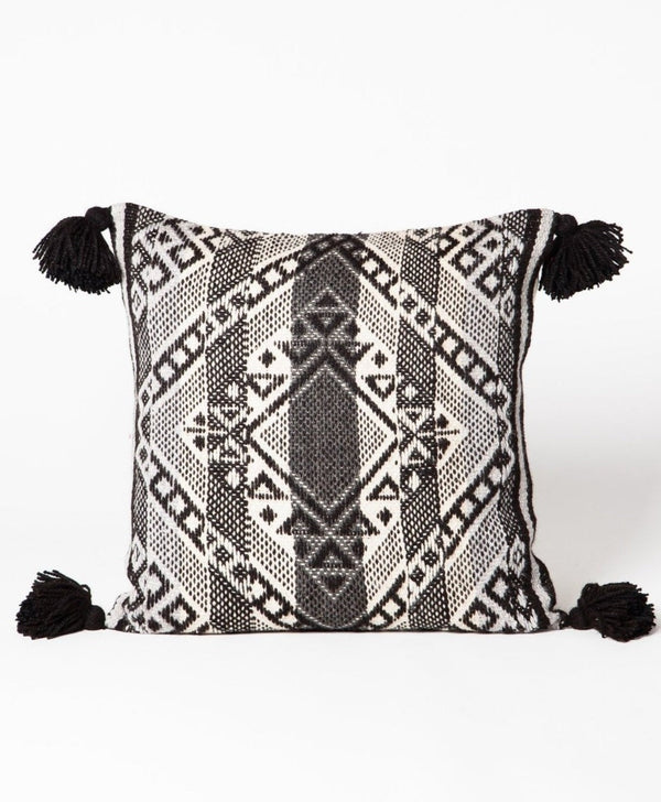 Alpaca Cushion Cover in Grey & Black