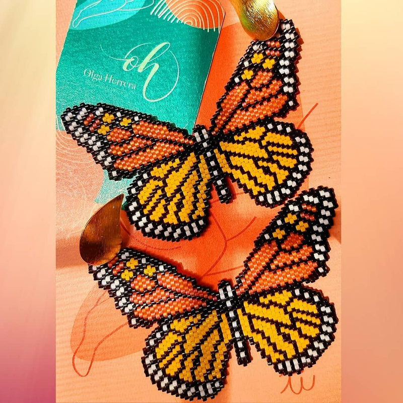 Handmade Monarch Butterfly Earrings