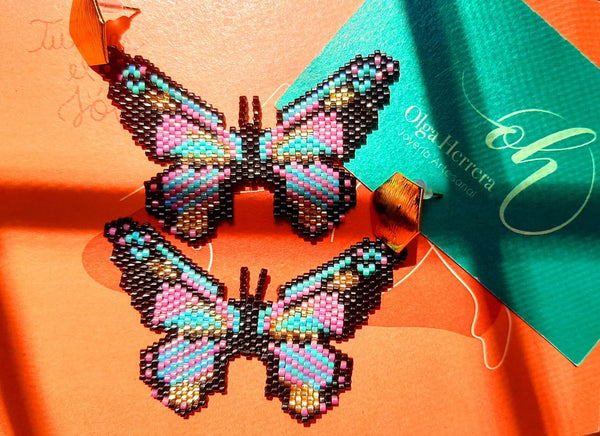 Handmade Morpho Butterfly Earrings