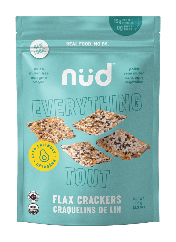 KETO "Everything" Flax Crackers, 6 x 66g Packs