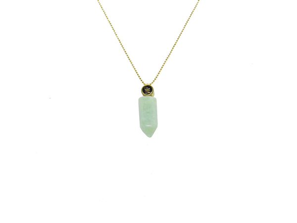 Green Aventurine Necklace with Mini Isis Cut Pendant
