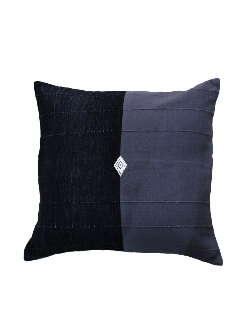 Handwoven and Brocade Diamond Pillow Cover