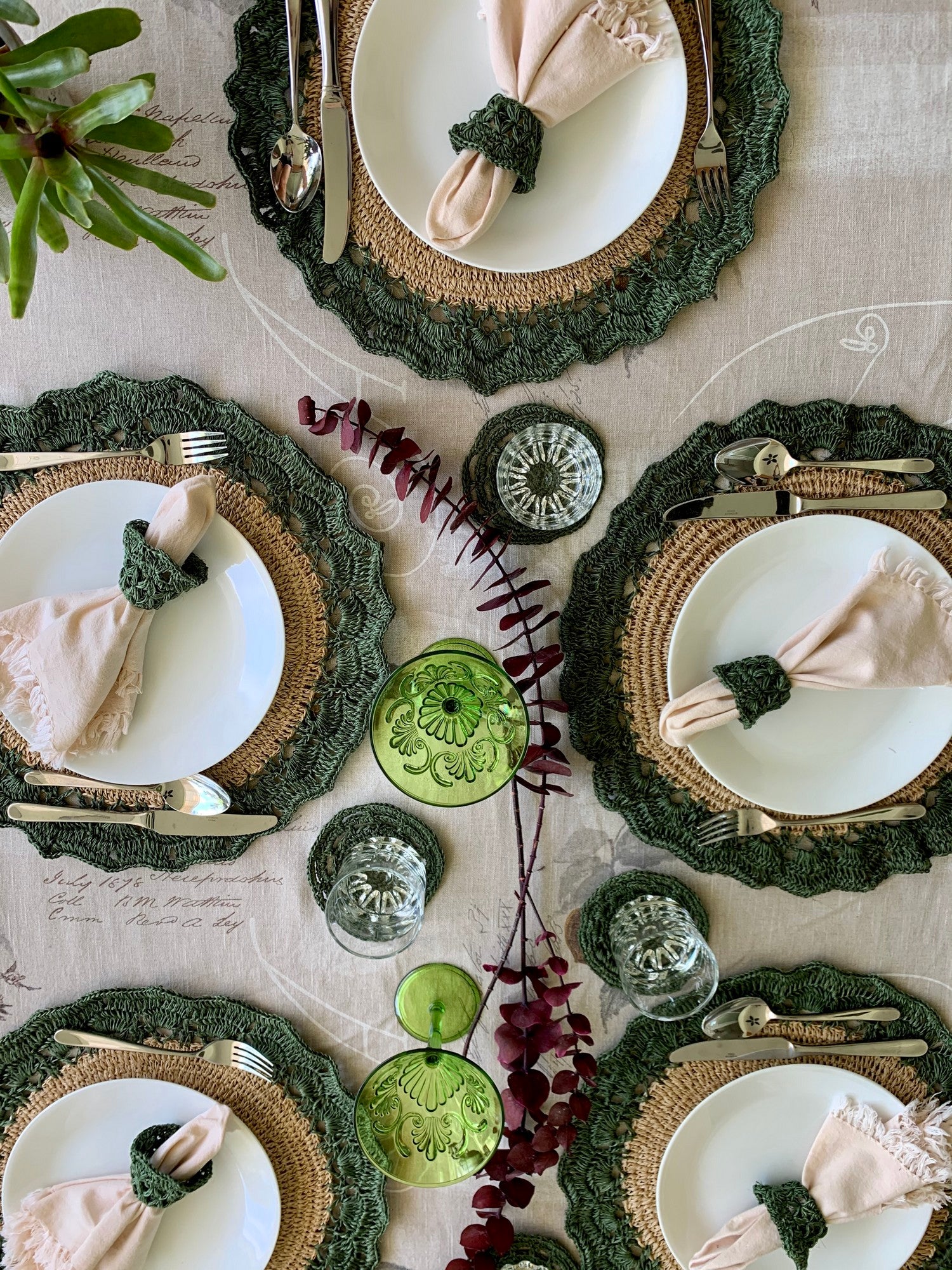 Olive Placemat Set of 6