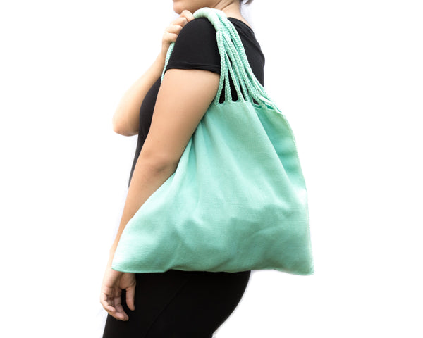 Aqua Bag Hand-Woven in Loom