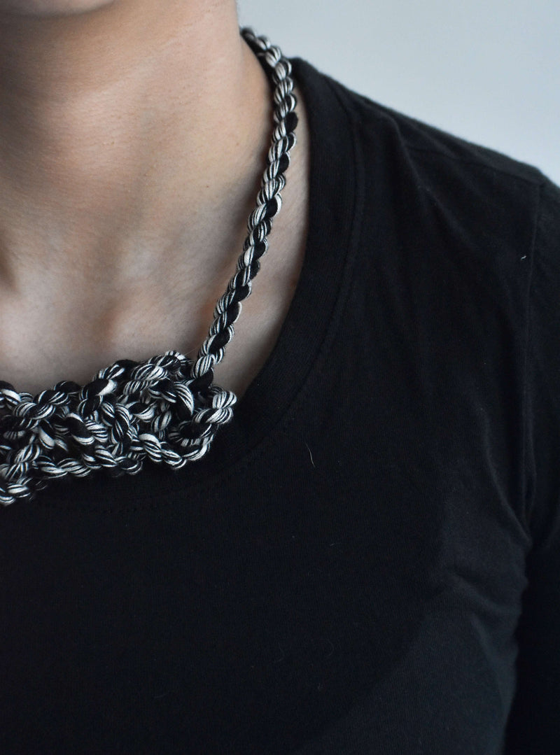 Handmade Black & Grey Necklace