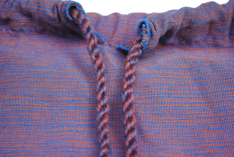 Blue & Orange Bag Hand-Woven in Loom