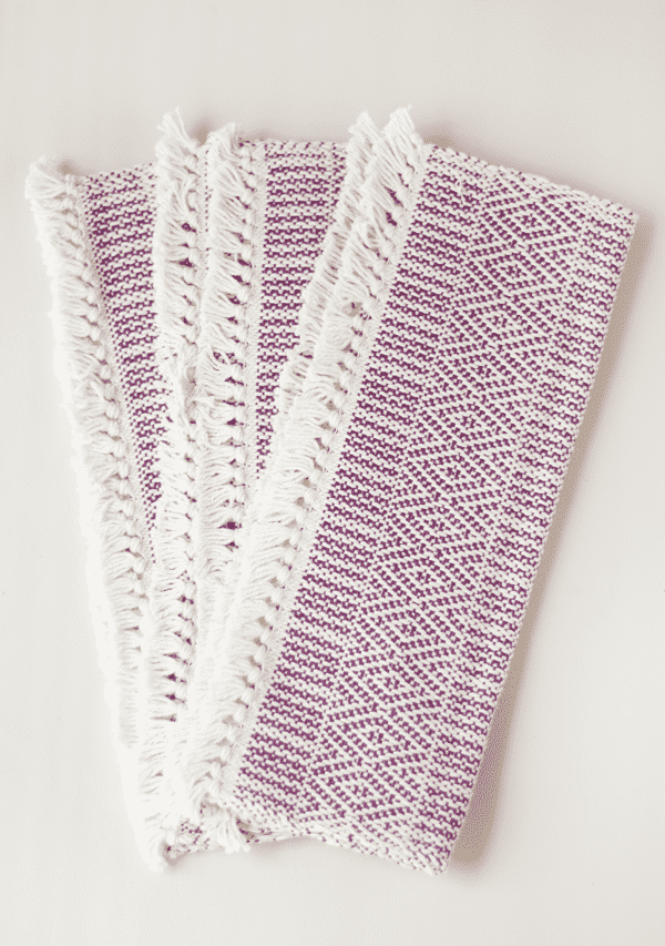 Hand Woven Purple Oval Placemats Set of 4