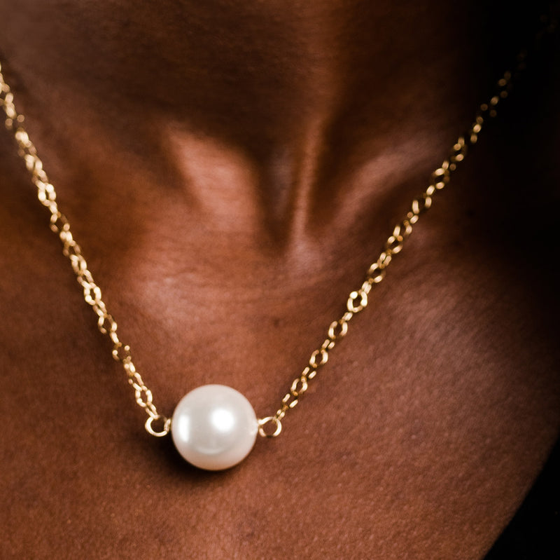 Handmade Designer White Pearl Necklace