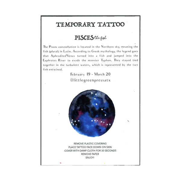 Pisces Temporary Tattoo