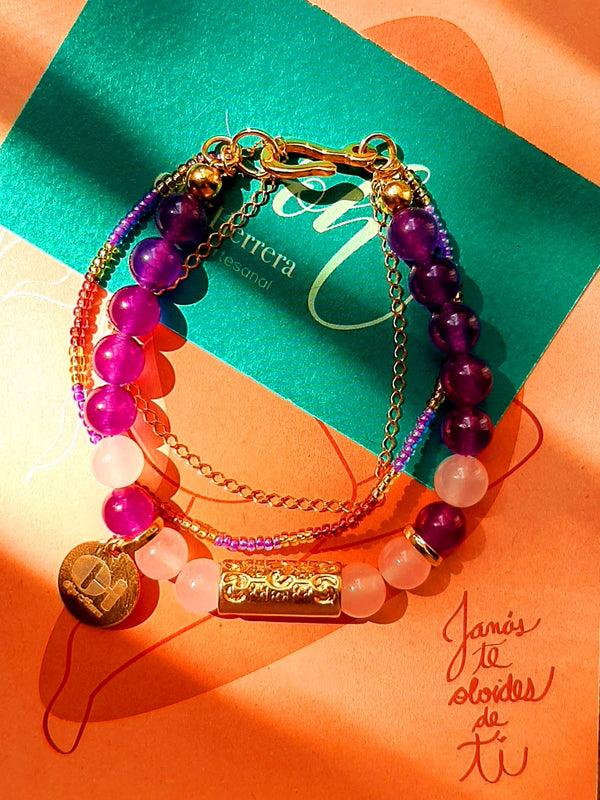 Handmade Lilac Gala Bracelet