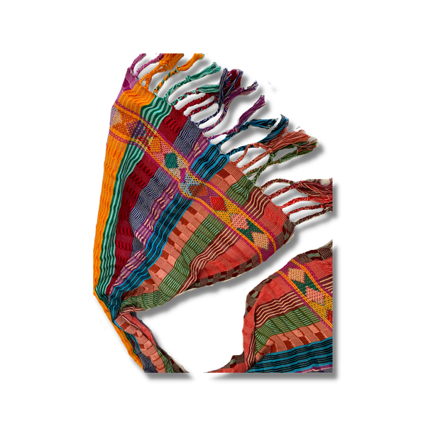 Multicolored Frayed Shawl