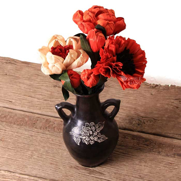 Bouquet of Orange and White Corn Flowers