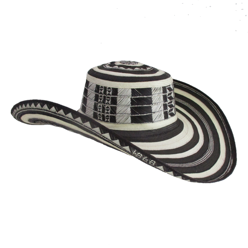 Traditional Black and Ivory Hat