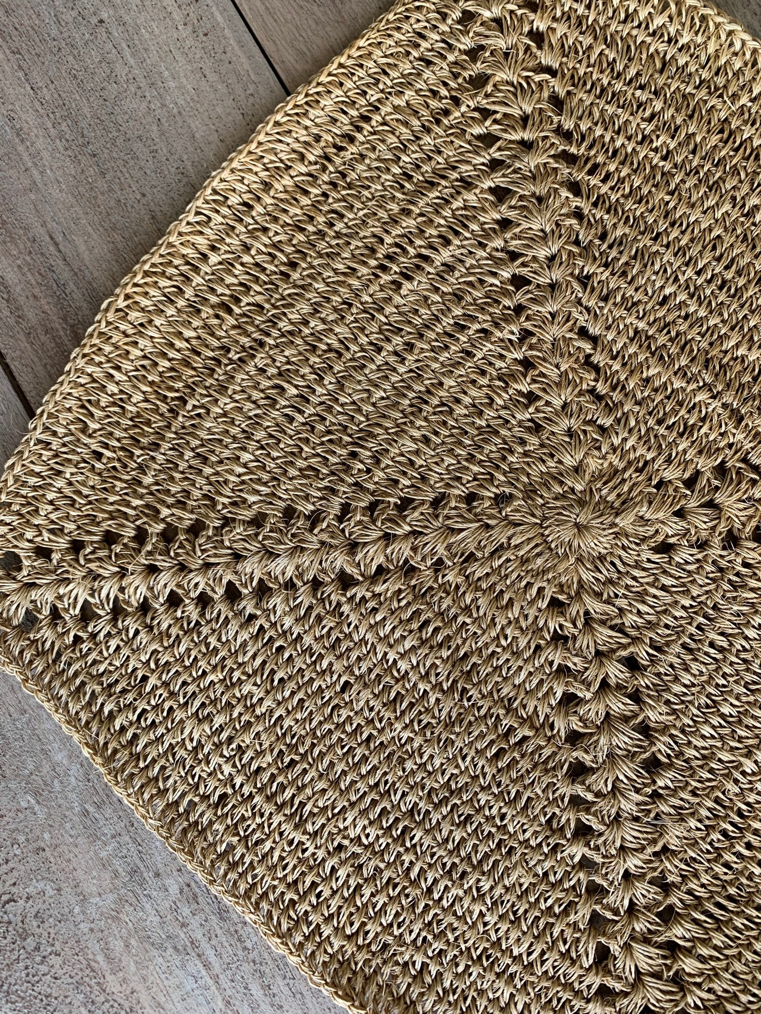 Set of 6 Square Fique Placemat