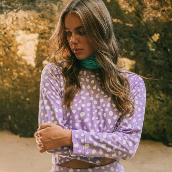 Arya Organic Cotton Sweatshirt, in Lilac Purple
