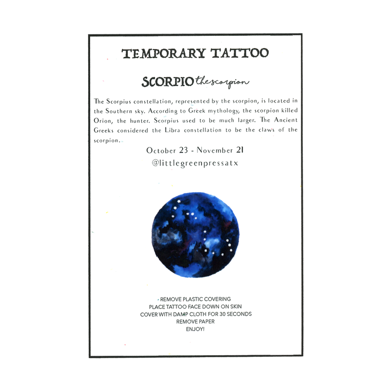 Scorpio Temporary Tattoo