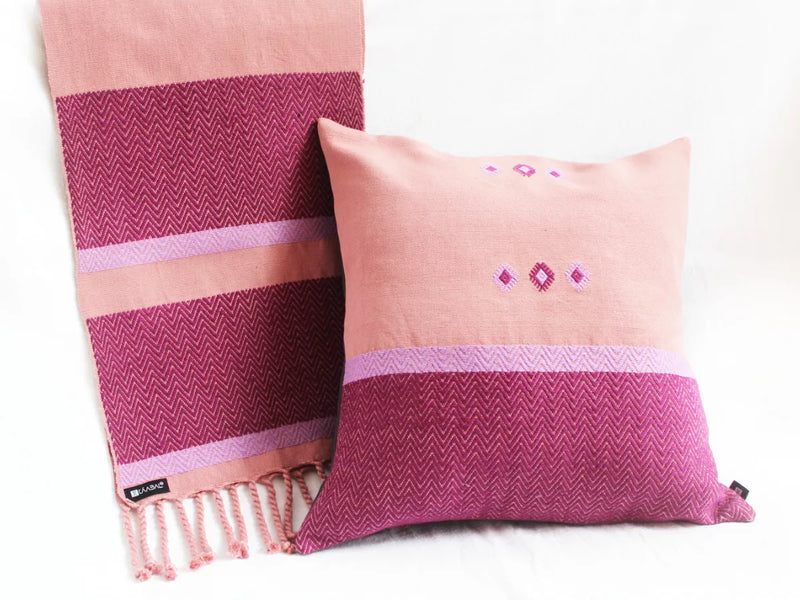 Handwoven and Brocade Sereno Pillow Cover