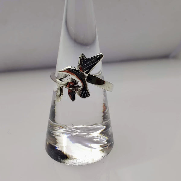Sounds of the Forest- Handmade- 950 Silver - Colibri Ring