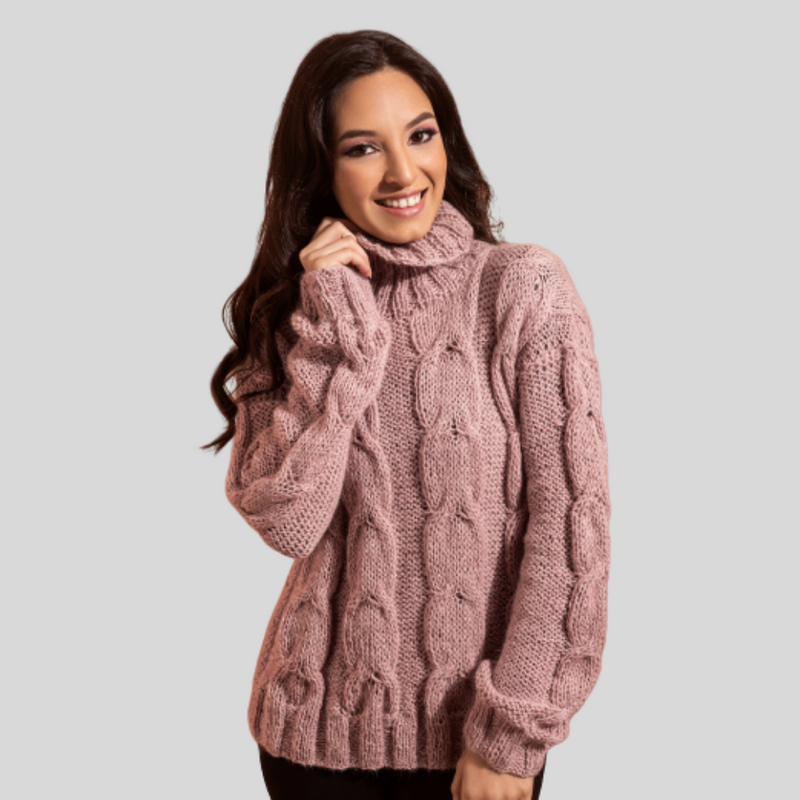 Dora Cable Knit Cowl Neck Sweater