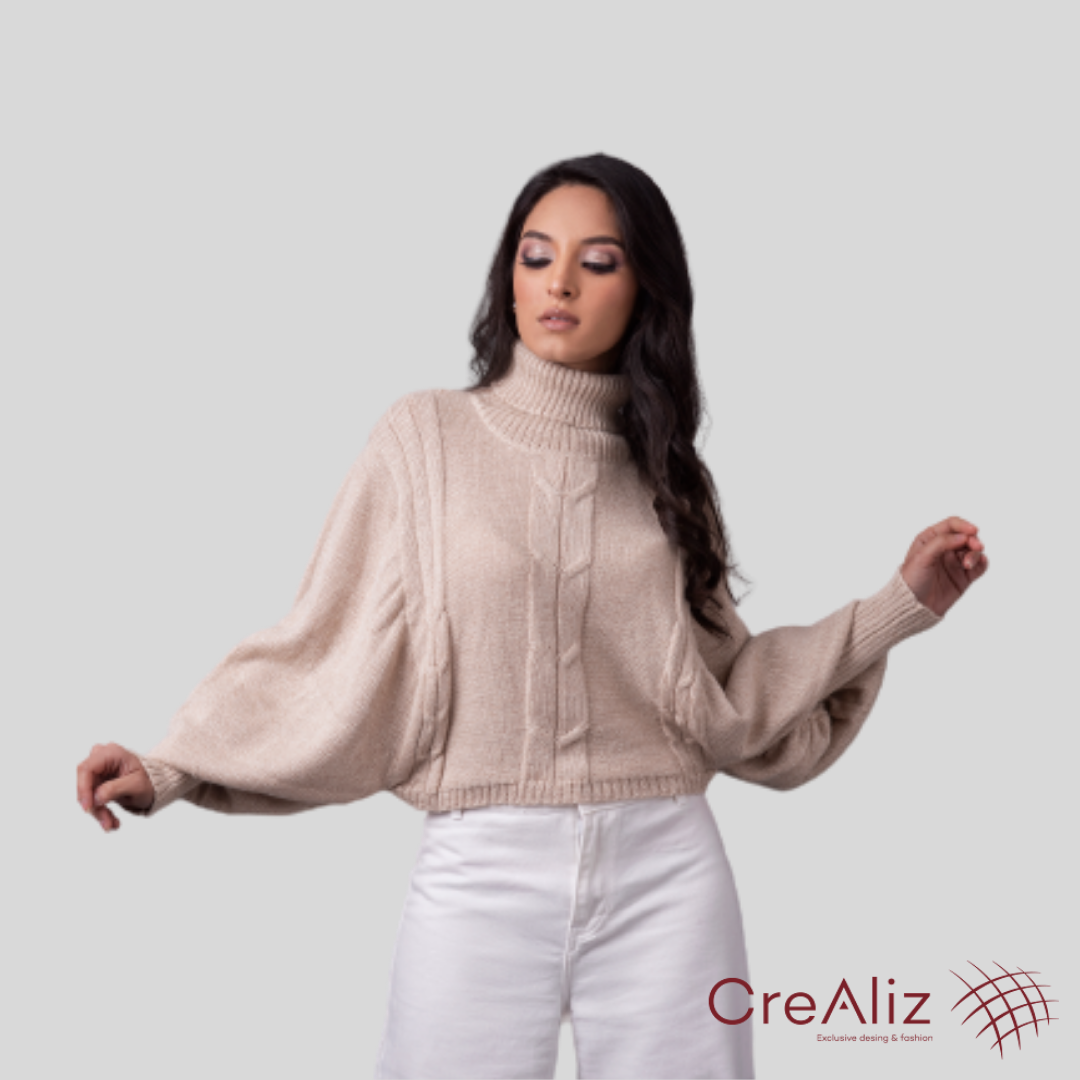 Luis Glow Sleeve Turtleneck Sweater