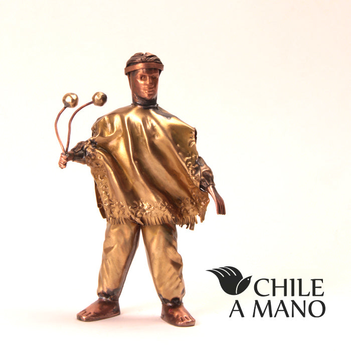 Mapuche Figurine with Boleadoras