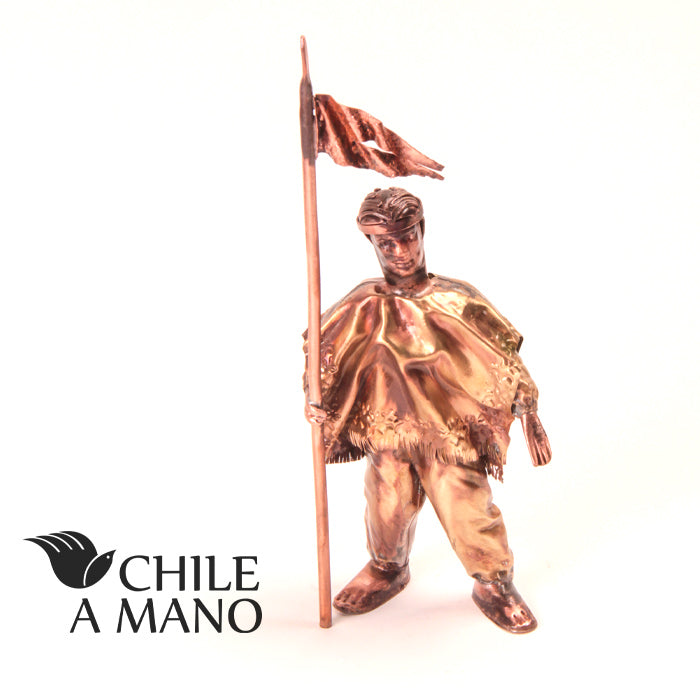 Mapuche Figurine with Flag