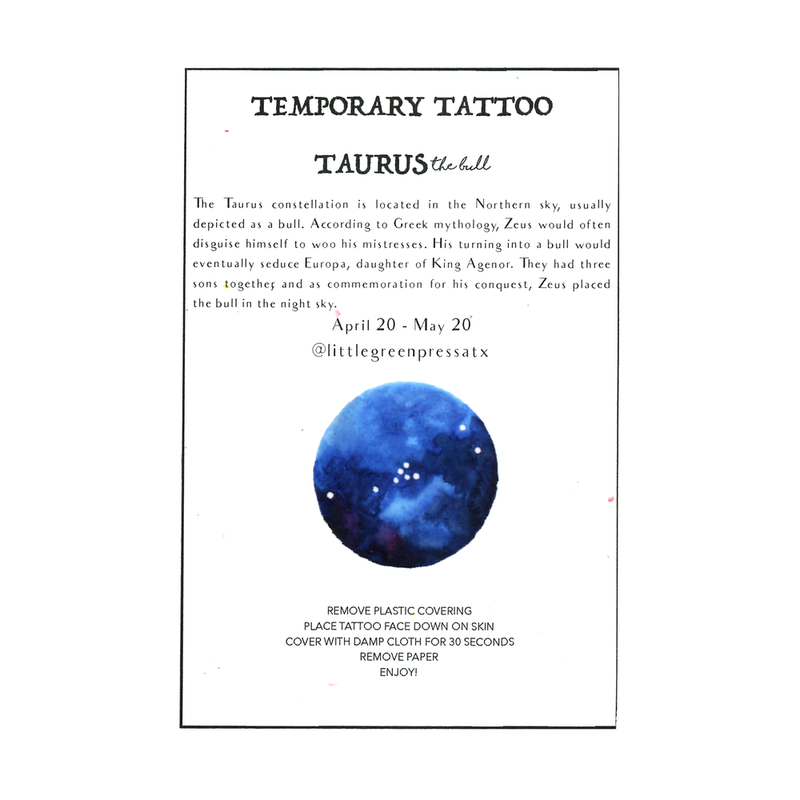 Taurus Temporary Tattoo