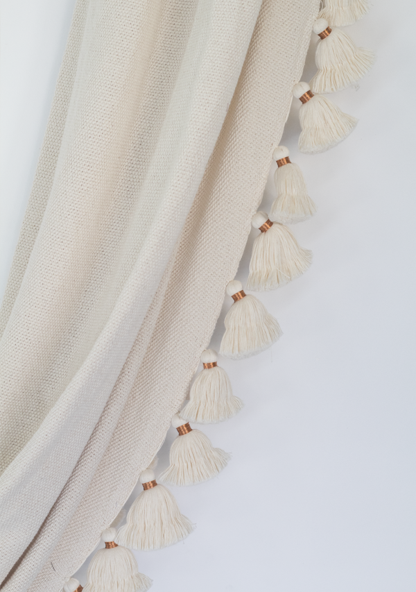 Handmade White Hammock with Copper Details