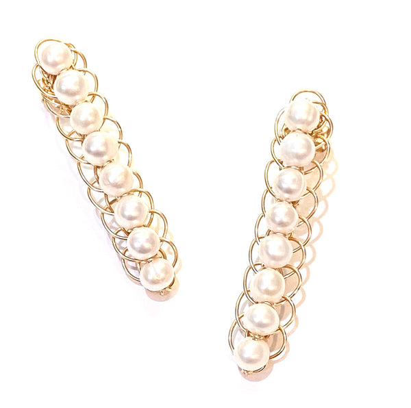 Handmade Designer Kaitlin Earrings with Pearls