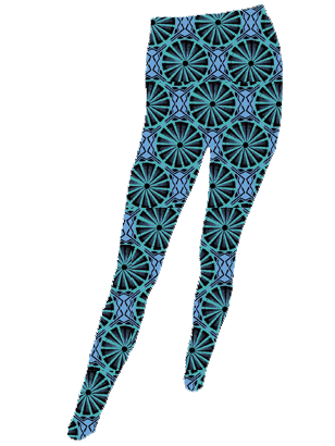 Wheel of Fortune Leggings - Turquoise