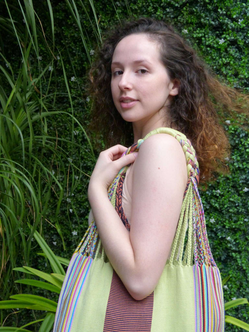 Green Bag Hand-Woven in Loom