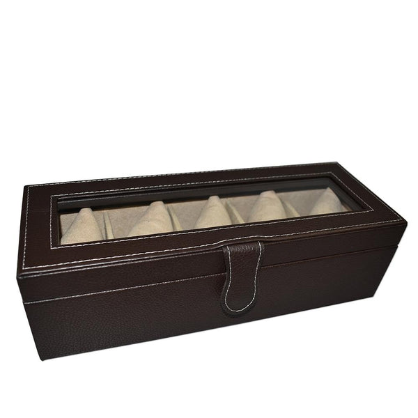 Leather Box with Glass Lid - 5