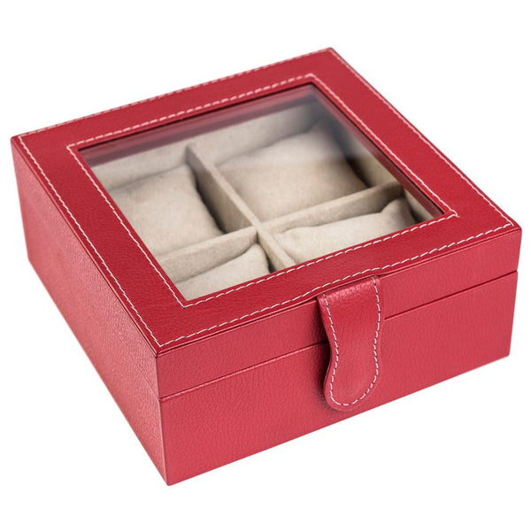 Leather Box with Glass Lid - 4