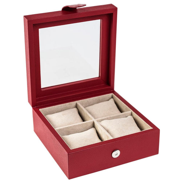 Leather Box with Glass Lid - 4