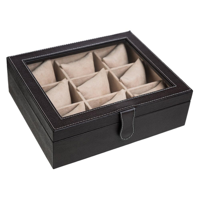 Leather Box with Glass Lid - 9