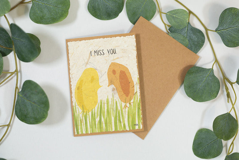 Banana Paper Thinking of You Cards