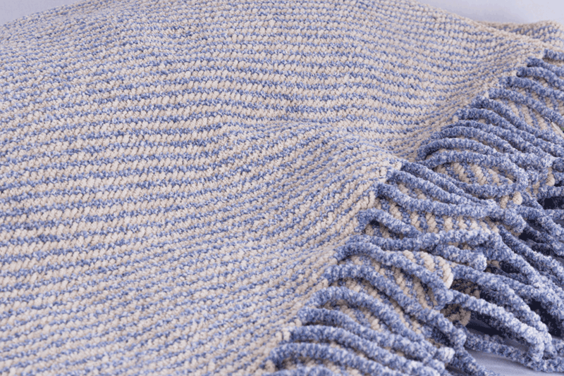 Handmade Denim Blue Blanket