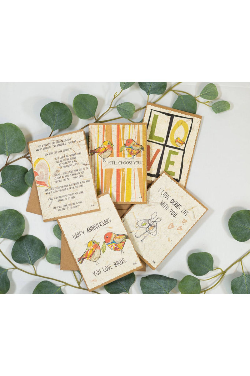 Banana Paper Anniversary/Love Cards