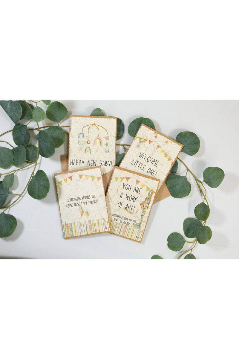 Banana Paper Baby Cards