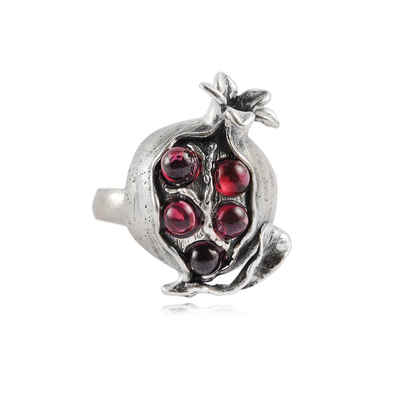 Pomegranate Ring in Sterling Silver