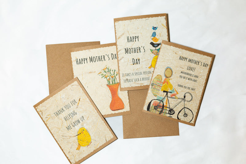 Banana Paper Mother's Day Cards