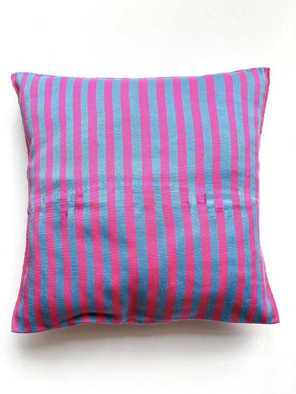 Pink & Purple Pillow Hand-Woven in Loom