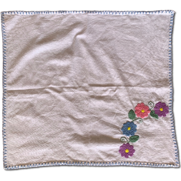 Embroidered Cotton Kitchen Rugs Set of Two