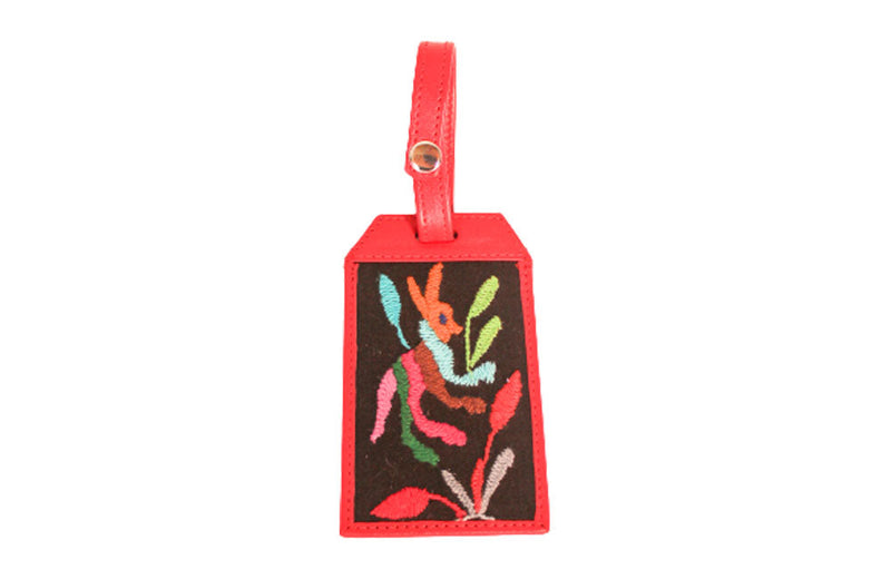 Hand Embroidered Luggage Tag