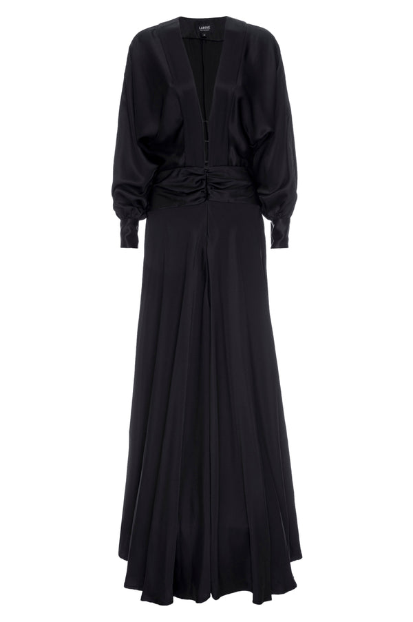 SANJI V-neck Noir Dress